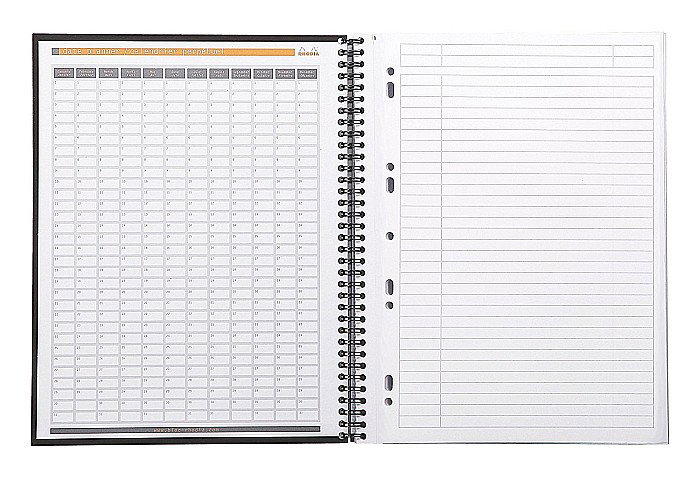 RH REGISTRU CARTONAT A4 80F DR SPIRA BLACK RHODIA 191310C [2]