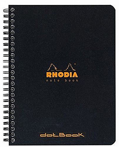 RH BLOC NOTES A5 SPIRA 80F DOTS BLACK RHODIA 193439C [1]
