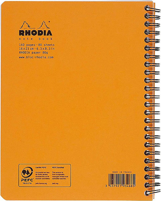 RH BLOC NOTES A5+ SPIRA 80F DR ORANGE RHODIA 193468C [2]