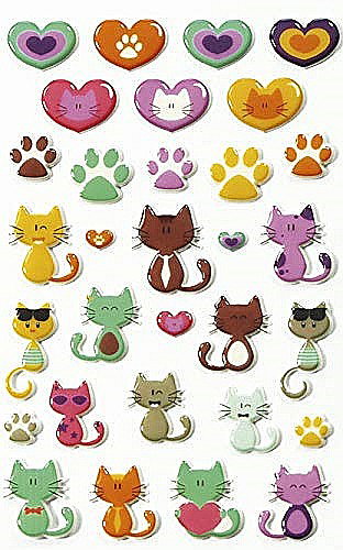 CF STICKER 3D COOKY 7.5*12CM MAILDOR PISICI SI INIMI 560500C [5]