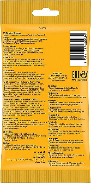 PIX BIC CRISTAL 10 CULORI/SET 216943437 [8]