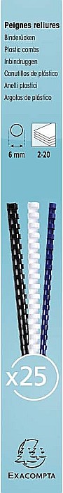 EX INEL PLASTIC 6MM 2-20 COLI 25/SET NEGRU 76101E [2]
