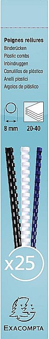 EX INEL PLASTIC 8MM 20-40 COLI 25/SET ALB 76200E [1]