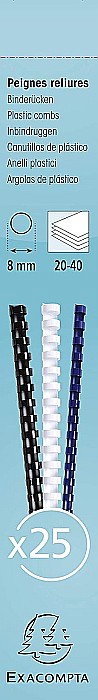 EX INEL PLASTIC 8MM 20-40 COLI 25/SET ALB 76200E [3]
