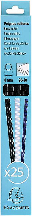 EX INEL PLASTIC 8MM 20-40 COLI 25/SET NEGRU 76201E [1]