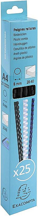 EX INEL PLASTIC 8MM 20-40 COLI 25/SET NEGRU 76201E [2]