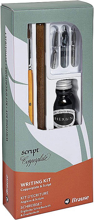 CF SET DE SCRIS HERBIN CU 1 TOC LEMN, 3 PENITE, 1 PENSULA SI CERNEALA 146B [1]
