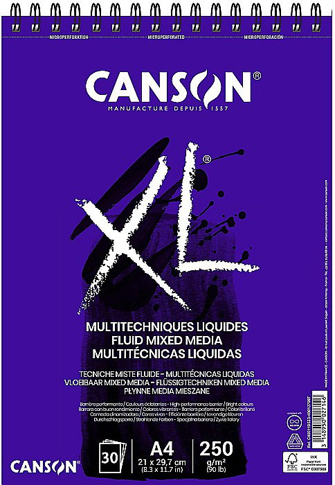 PR BLOC SCHITE  CANSON FLUID MIX MEDIA A4 XL 30F 250G 400110533 [1]