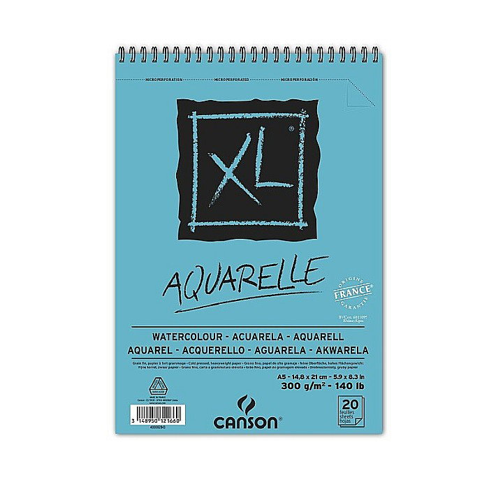 PR BLOC CANSON AQUARELLE A5 XL 20FILE 300G 400082843 [1]