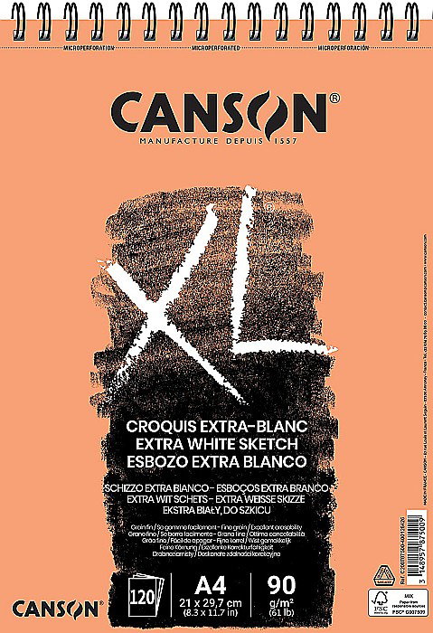 PR BLOC SCHITE CANSON A4 EXTRA WHITE XL 90 gr, 120 file 200787500 [1]