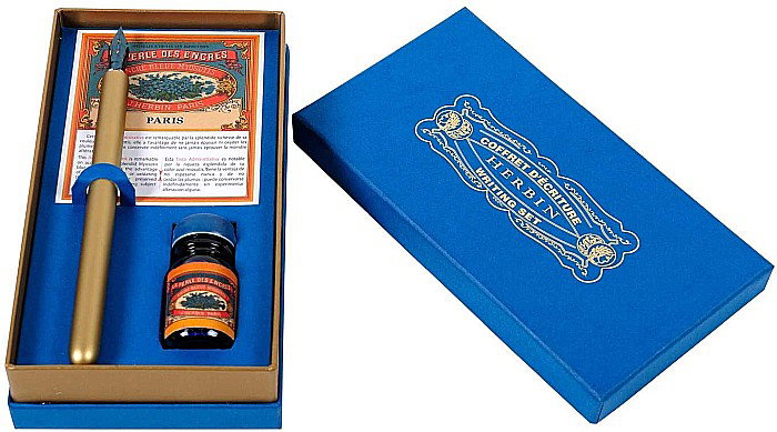 CF SET CALIGRAFIE HERBIN BLEU MYOSOTIS, PENITA CU TOC SI CERNEALA 27278T [1]