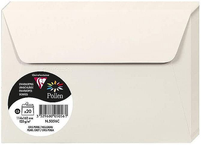 PLIC CLAIREFONTAINE C6 20/SET GRI PERLA 5056C [1]