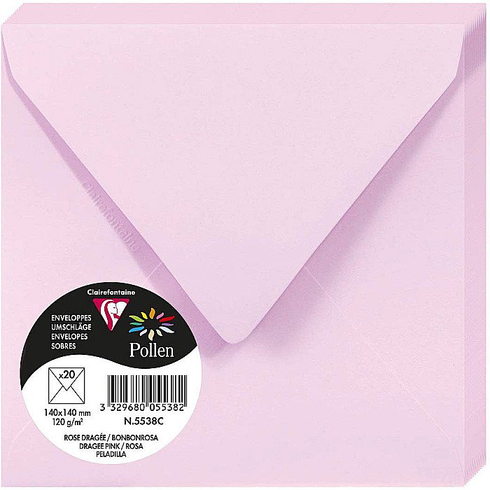 PLIC CLAIREFONTAINE 140*140 20/SET ROZ PASTEL 5538C [1]