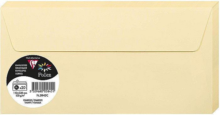 PLIC CLAIREFONTAINE DL 20/SET VANILIE 5845C [1]