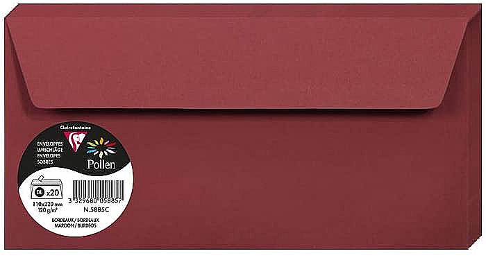 PLIC CLAIREFONTAINE DL 20/SET BORDO 5885C [1]