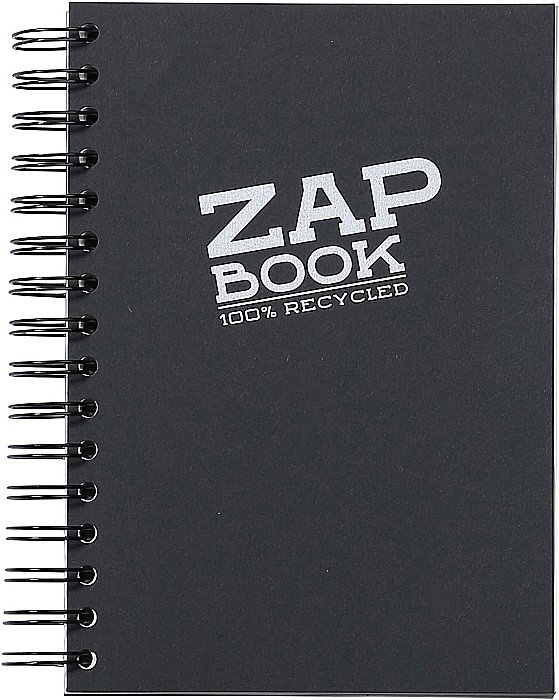 CF CAIET SCHITE A5 ZAP BOOK 160F 80GR/m2 SPIRA NEGRU CLAIREFONTAINE 8362C [1]