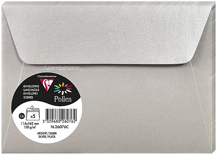PLIC CLAIREFONTAINE C6 5/SET ARGINTIU 26076C [1]