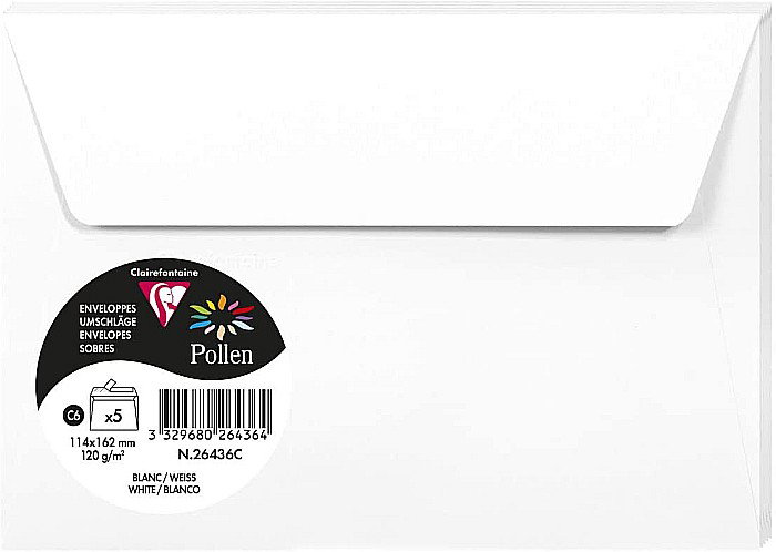 PLIC CLAIREFONTAINE C6 5/SET ALB 26436C [1]