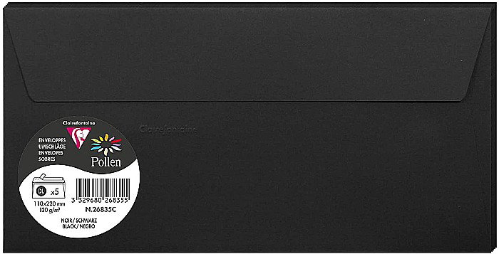 PLIC CLAIREFONTAINE DL 5/SET NEGRU 26835C [1]