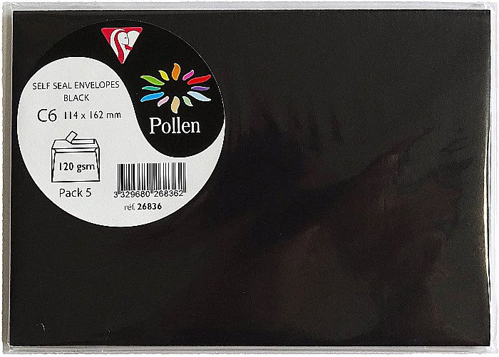 PLIC CLAIREFONTAINE C6 5/SET NEGRU 26836C [2]