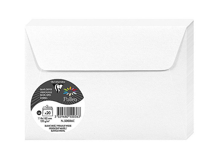 PLIC CLAIREFONTAINE C6 PERLAT 20/SET ALB 50036C [1]