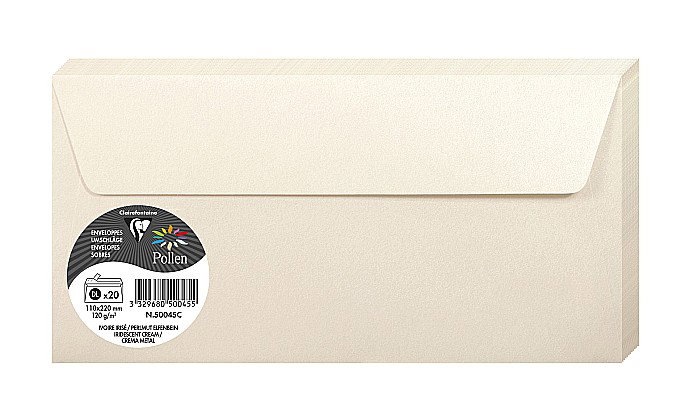 PLIC CLAIREFONTAINE DL PERLAT 20/SET CREM 50045C [1]