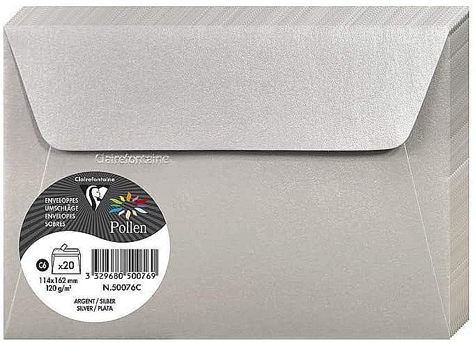 PLIC CLAIREFONTAINE C6 PERLAT 20/SET ARGINTIU 50076C [1]