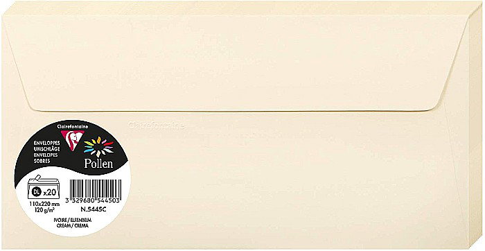 PLIC CLAIREFONTAINE DL 20/SET CREM 5445C [1]