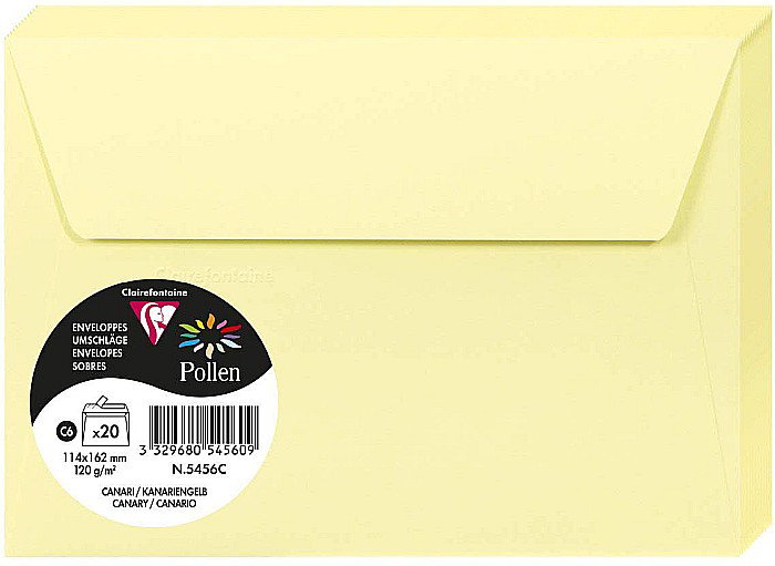 PLIC CLAIREFONTAINE C6 20/SET CANARY 5456C [1]