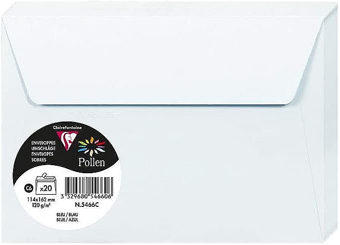PLIC CLAIREFONTAINE C6 20/SET ALBASTRU PASTEL 5466C [1]