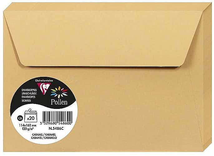 PLIC CLAIREFONTAINE C6 20/SET CARAMEL 5486C [1]