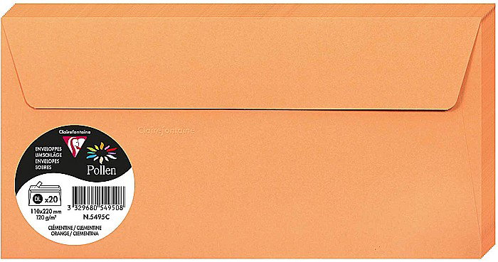 PLIC CLAIREFONTAINE DL 20/SET ORANGE 5495C [1]