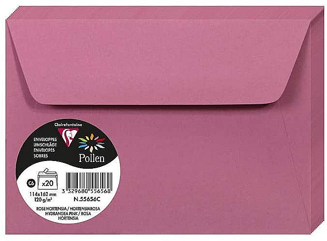 PLIC CLAIREFONTAINE C6 20/SET ROZ HORTENSIE 55656C [1]