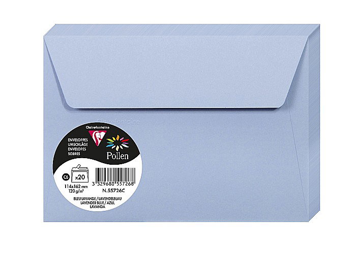 PLIC CLAIREFONTAINE C6 20/SET ALBASTRU LAVANDA 55726C [1]