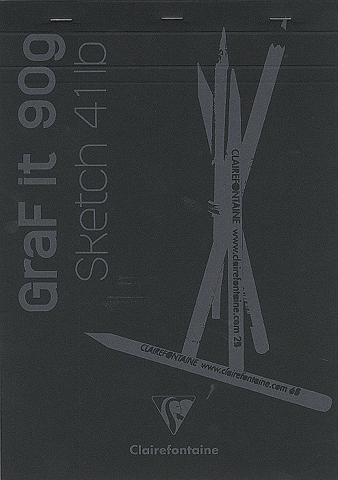 CF BLOC DESEN A4 GRAFIT 80F 90GR CLAIREFONTAINE BLACK 96841C [1]