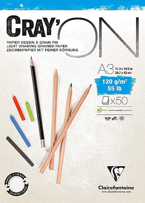 CF BLOC DESEN A3 CRAY'ON 50F 120GR CLAIREFONTAINE 975021C [1]