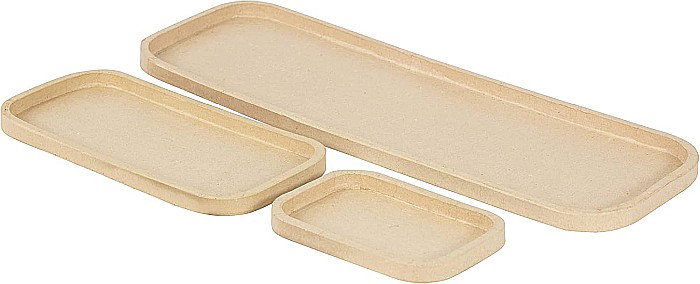 SET TAVITE PAPIER MACHE DREPTUNGHIULARE 3/SET AC881C [1]