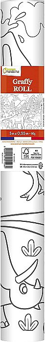 CF ROLA HARTIE DE COLORAT 0.35*5M 90GR DINOZAURI AVENUE MANDARINE GY126C [1]