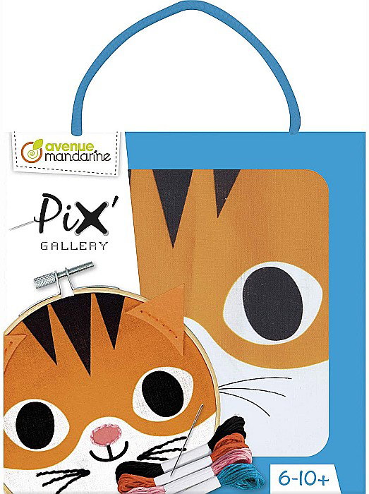KIT CREATIV BRODERIE PIX'GALLERY TAMBURINA PISICA KC118C [1]