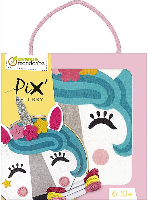 KIT CREATIV BRODERIE PIX'GALLERY TAMBURINA UNICORN KC120C [1]