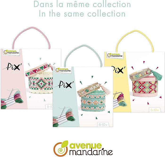 CF KIT CREATIV BRODERIE PIX' TRESOR BRATARI ROZ AVENUE MANDARINE KC128C [5]