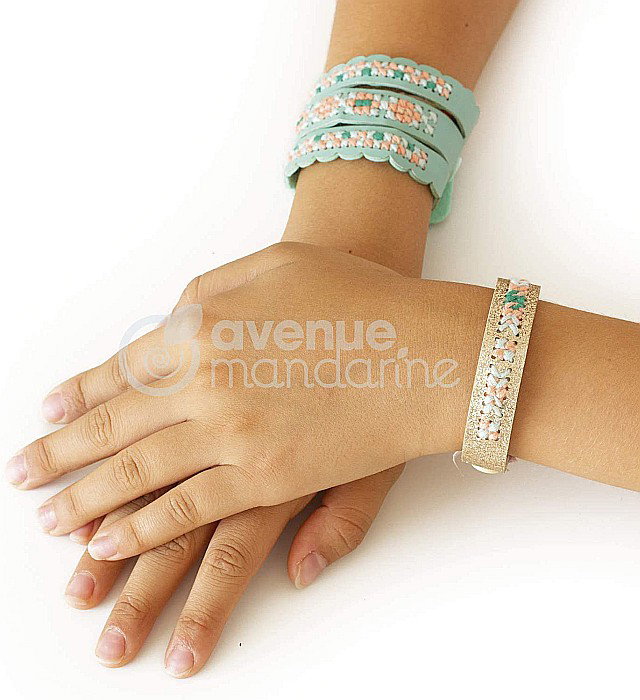 KIT CREATIV BRODERIE PIX' TRESOR BRATARI AVENUE MANDARINE KC129C [3]