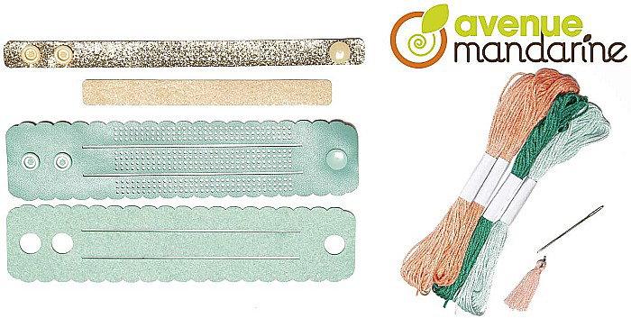 KIT CREATIV BRODERIE PIX' TRESOR BRATARI AVENUE MANDARINE KC129C [4]
