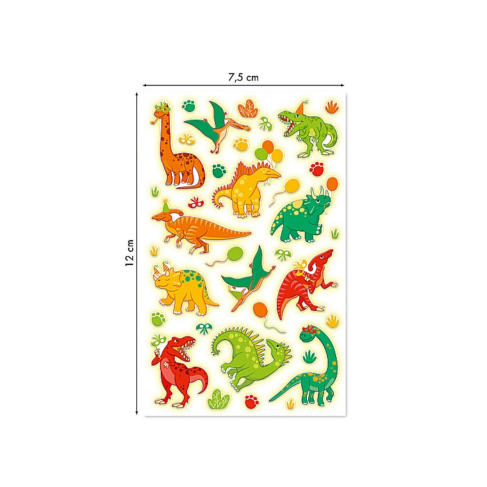 CF STICKER 3D COOKY 7.5*12CM MAILDOR GLOW IN THE DARK DINO CY165C [2]
