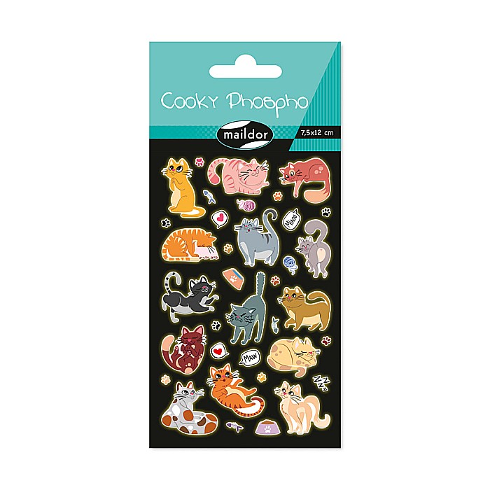 CF STICKER 3D COOKY 7.5*12CM MAILDOR GLOW IN THE DARK PISICI CY169C [1]