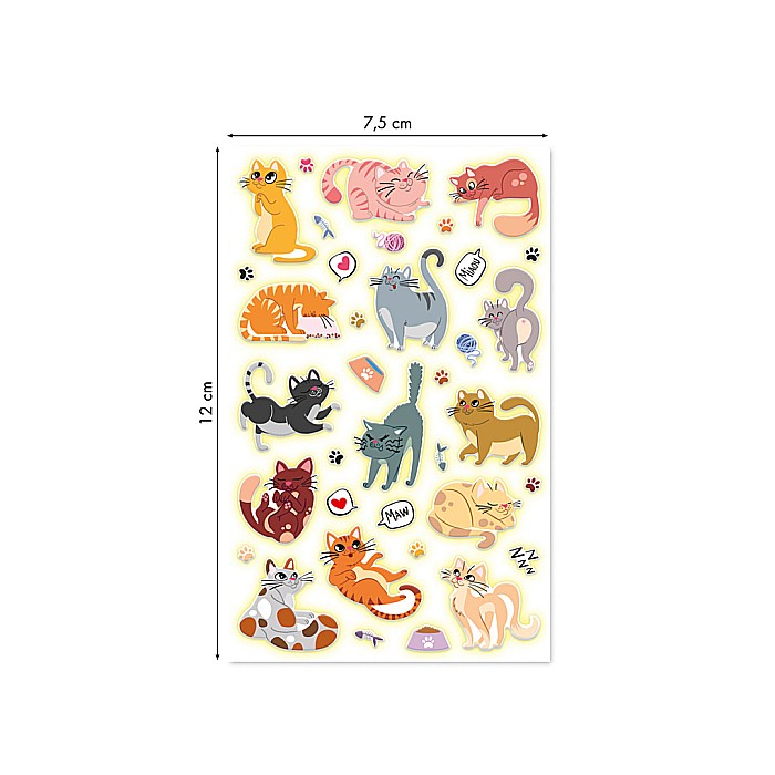 CF STICKER 3D COOKY 7.5*12CM MAILDOR GLOW IN THE DARK PISICI CY169C [2]