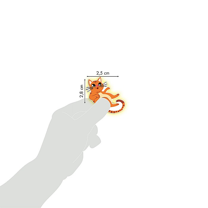 CF STICKER 3D COOKY 7.5*12CM MAILDOR GLOW IN THE DARK PISICI CY169C [3]