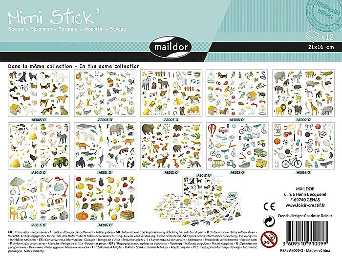 CF STICKER MIMI 16*21CM MAILDOR ANIMALE SAVANA AE009O [1]