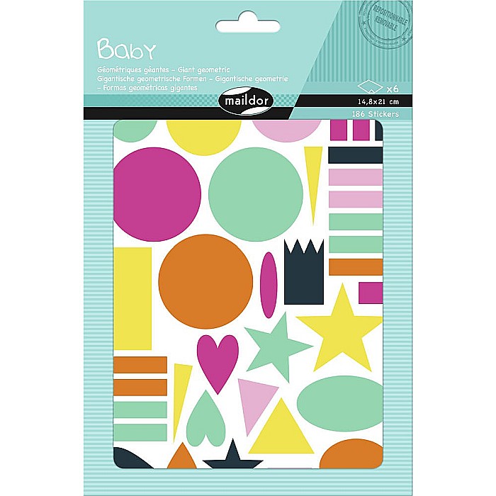 CF STICKER BABY 14.8*21CM 186 BUCATI FORME GEOMETRICE AE168C [1]