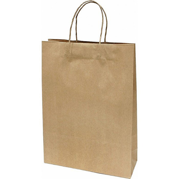 SACOSA KRAFT 31*42*11CM, DE HARTIE KRAFT GROASA 220GR/M2, CU MANER RASUCIT REZISTENT, 71336 [1]